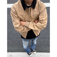 复古潮牌cleanfit工装底特律外套男街头宽松百搭翻领夹克，男装夹克，星座410-7