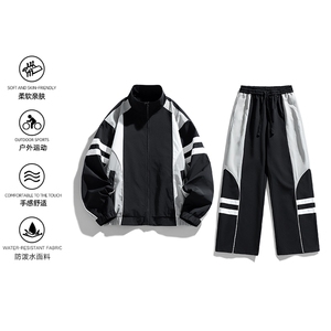 春秋季冲锋外套男款夹克男装中学生潮流拼接套装TZ0573-P118图片