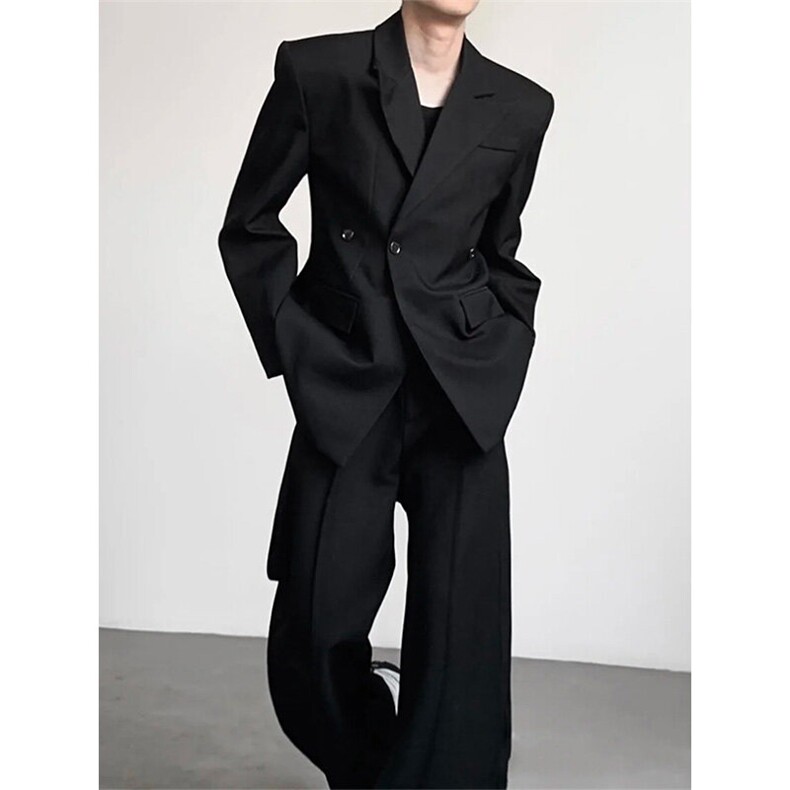 现货~廓形垫肩收腰西服男女休闲西装夹克外套X890-特P95,男装夹克,星座1004-3