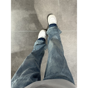 【网图】cleanfit蓝色牛仔裤男修身直筒窄版vibe裤子NZ07LL-特P50图片