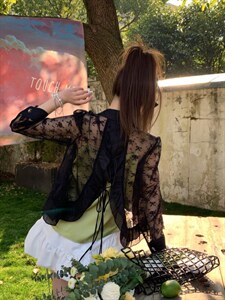 舞动蕾丝防晒衬衫，女装衬衫，Queena PHoebe