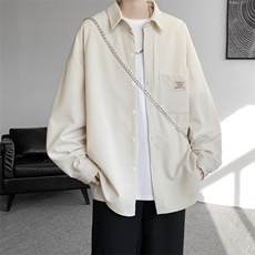 衬衫男秋季新款港宽松灯芯绒长袖衬衣CS025-P38(现货），男装衬衫，星座214-3
