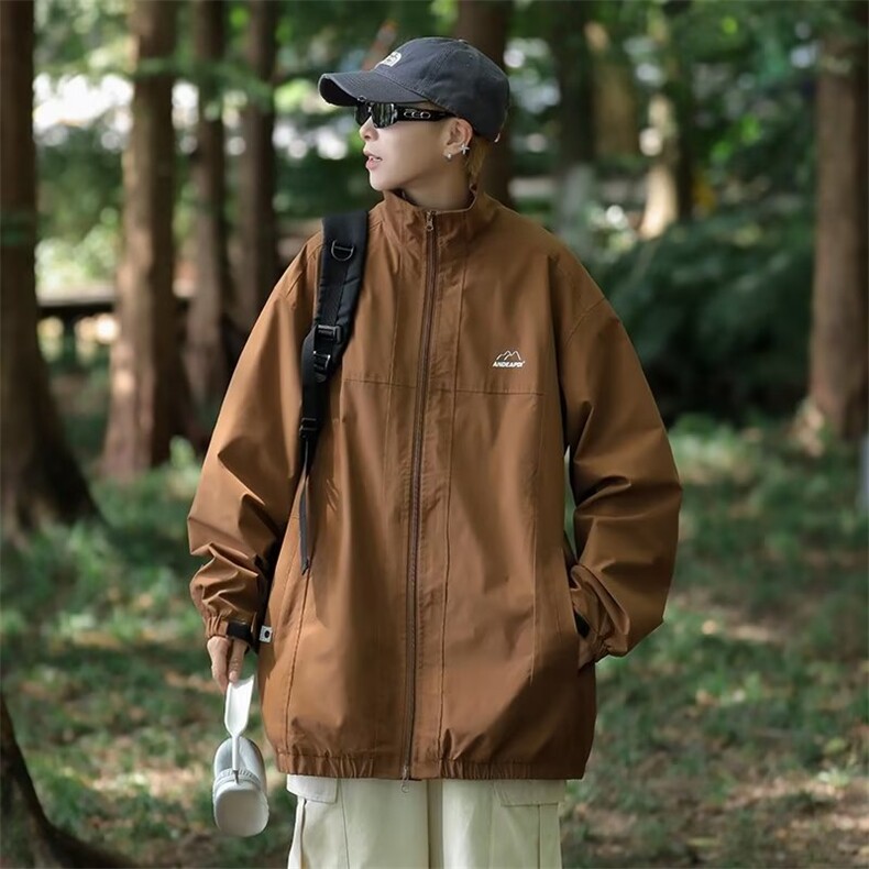 秋季新款情侣夹克外套男户外休闲潮防水工装冲锋衣JW23 P53图片