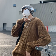 B306P50秋冬男装男生毛衣线衫时尚宽松男日系打底衫，男装T恤，星座512-6