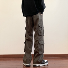 抖音新款春装拖地裤子宽松休闲裤男多口袋工装裤K503-特P38，男装工装外套，电商A099