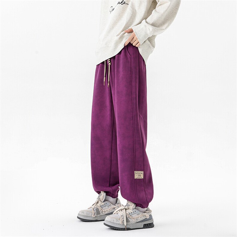 8XL-M春季束脚休闲卫裤男大码痞帅脏脏休闲百搭裤子KZ022特价P40，男装休闲裤，电商B312