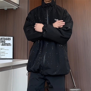 JK9026/P70秋装两面穿休闲男外套宽松情侣运动ins百搭夹克两面服图片