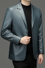 男士皮衣西装外套秋季2023新款高级感男装痞帅机车休闲皮西服夹克，男装皮衣，电商B212（原钱塘6029）