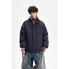 ！冬季条纹五防立领加绒加厚棉衣情侣撞色棉服外套MY7777-P68，男装棉衣，星座610B-1