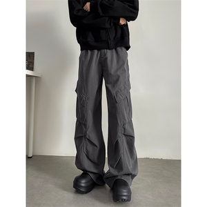 港风中性多口袋工装裤休闲裤纯棉水洗长裤A014-DY25106-P60控88