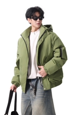 棉服男冬季新款港风宽松连帽棉衣MF9006-P90，男装棉衣，星座214-3