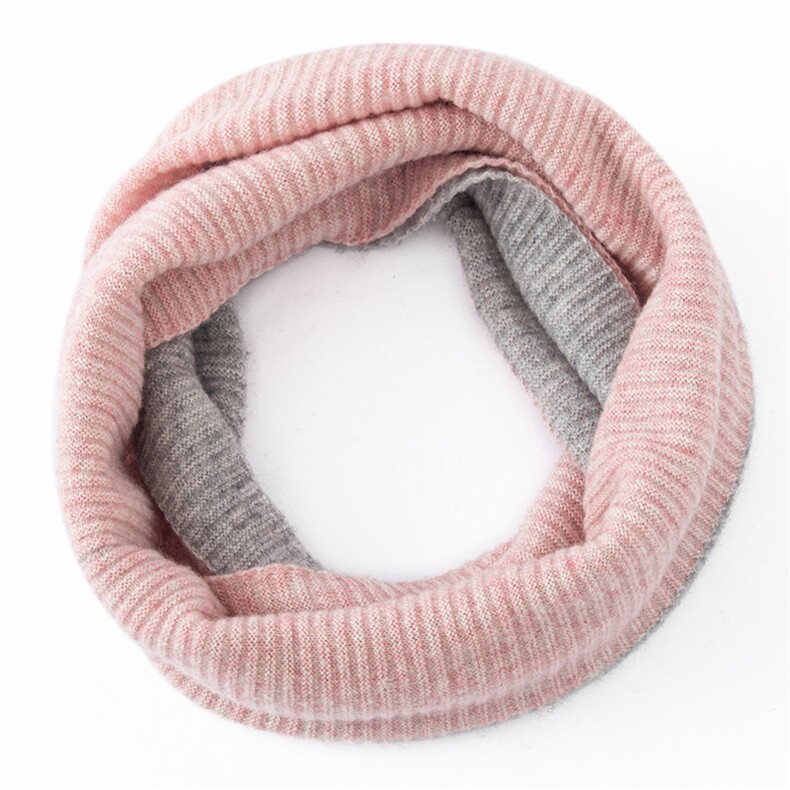 2025年秋季新款百搭女士拼色双股加厚保暖围脖，围巾，戎咖羊绒