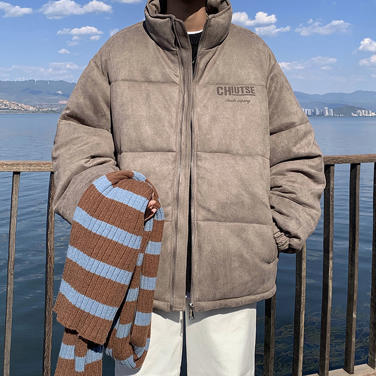 美式麂皮绒潮牌加厚棉服（烧花工艺）XZ609-WT8601-P130-控168,男装棉衣,星座609