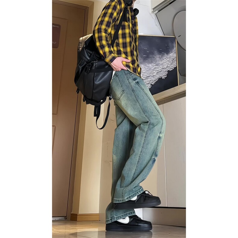 【现货有视频】秋款牛仔裤男半松紧宽松版型XZ610A-P55,男装牛仔裤,星座610A
