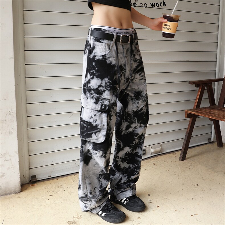 重磅美式高街迷彩扎染工装潮牌伞兵长裤A436-6217D-P851118,男装休闲裤,电商A436