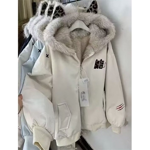 上衣内里全毛毛领座山雕派克服棉服冬季男女工装棉衣外套 MYF69图片
