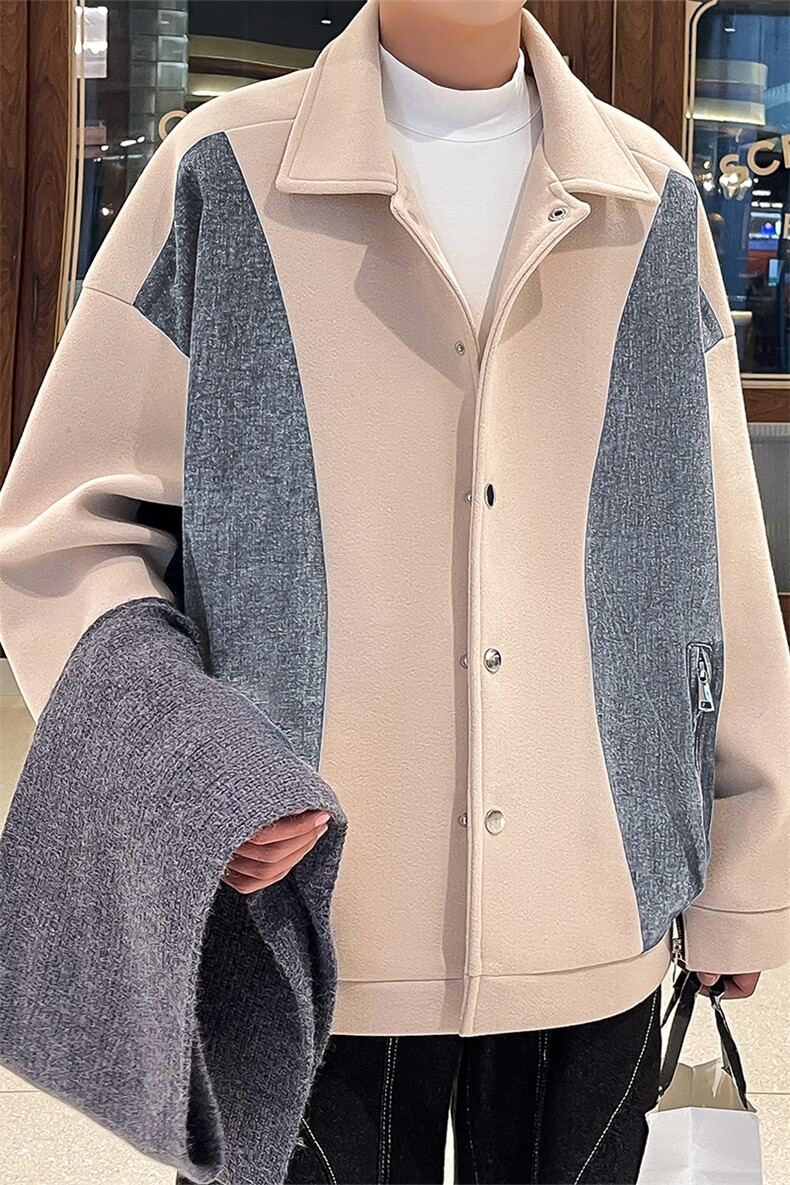 男装呢料大衣2026秋冬季新款毛呢大衣男生外套XZ514-2-F592-P135,男装毛呢大衣,星座514-2(原B239)