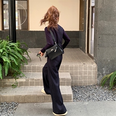 休闲气质马甲T恤阔腿裤套装女春秋盐系轻熟巨好看三件套爆款超火，女装套装/套裙，2C129