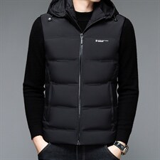 2022高品质冬装连帽羽绒服90鸭绒保暖马甲男士背心SQ1057-P170，男装羽绒服，星座1105-3