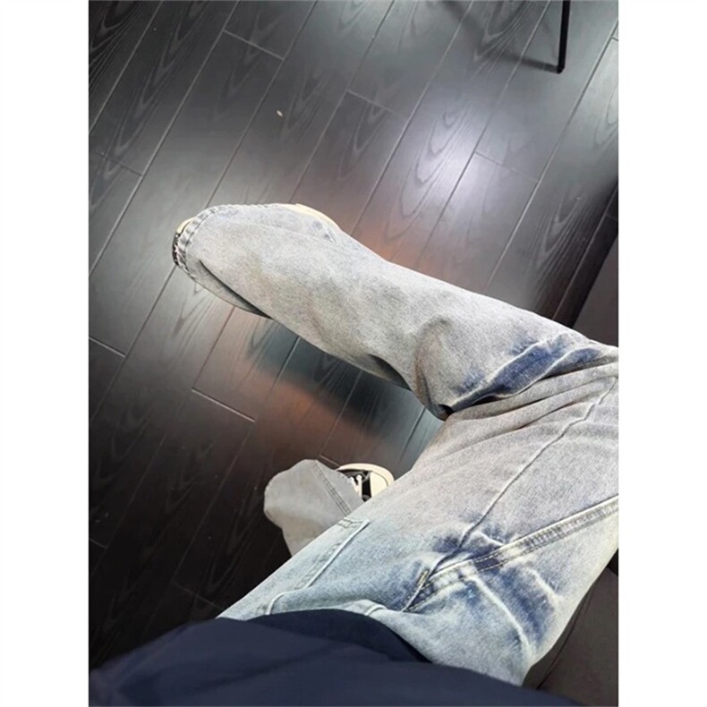 现货足高街美式复古水洗牛仔裤4139/P45,男装牛仔裤,星座205-3