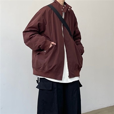 【有货】DW75-P68拉链夹克男2025秋季新款潮牌纯色宽松风衣外套，男装夹克，星座603-2