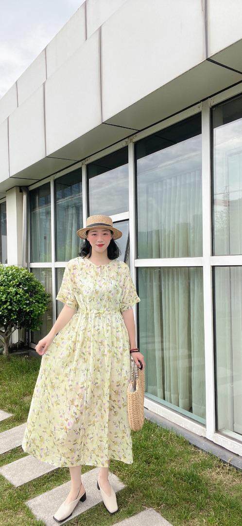 纯苎连衣裙小衫裤子裙子衬衣 时尚风 风淑女风休闲风，女装连衣裙，川哲