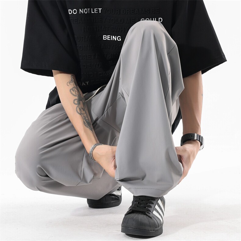 夏季薄款休闲裤男透气冰丝裤纯色长裤K3514-P35控58,男装休闲裤,星座209-2