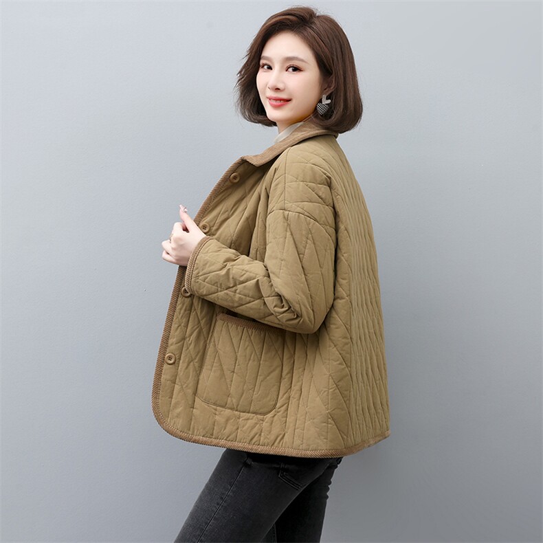 棉衣棉服女2022新款冬季中年妈妈冬季棉袄夹棉外套,女装棉衣/棉服,忆绮罗