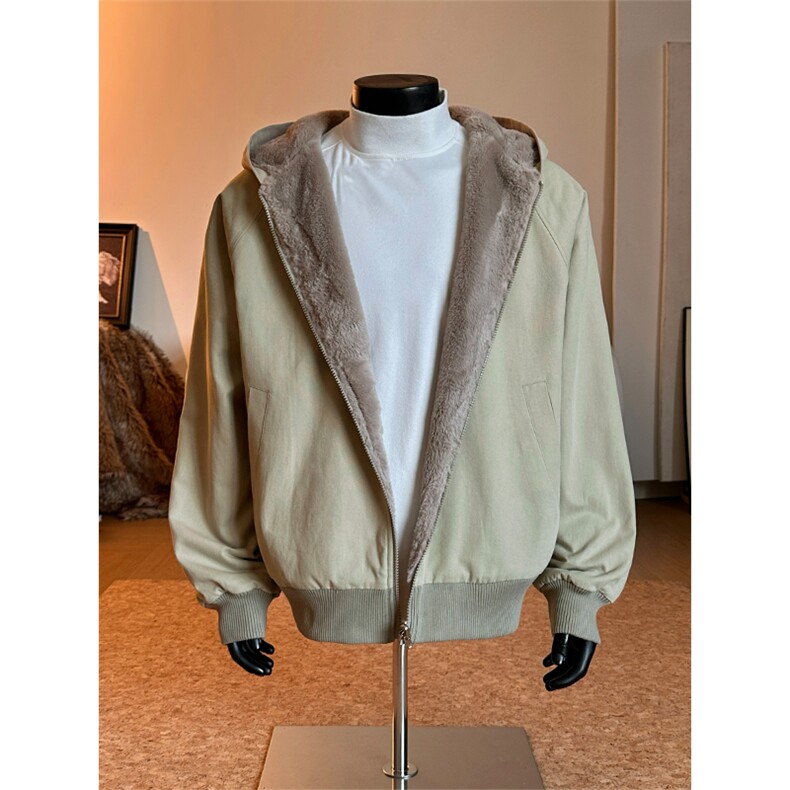 现货座山雕双面穿连帽加绒棉衣外套冬棉服D54106-TP105188,男装棉衣,电商A102