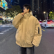 棉服男冬季新款港风宽松连帽棉衣MF9006-P90，男装棉衣，星座214-3