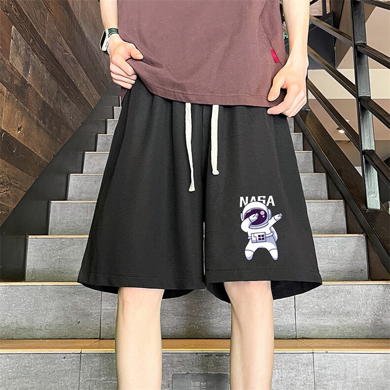 冰丝短裤男士大码宽松休闲五分裤男运动中裤MK37225-P15,男装休闲裤,电商A040