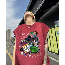 麂皮绒背心坎肩男T恤美式港风潮JB459-特P19控38，男装背心/马甲，电商B370