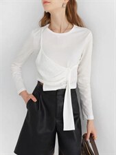 不规则拼接针织t，其它，IC(4F)