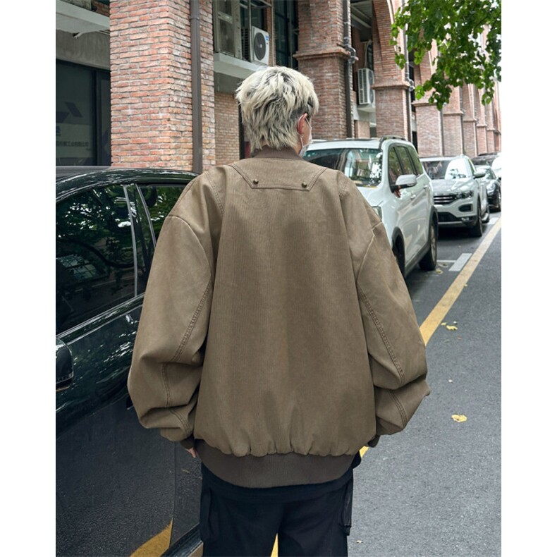 706-1-JK2322-P75现货秋季美式复古工装夹克男士做旧宽松外套,男装夹克,星座706-1