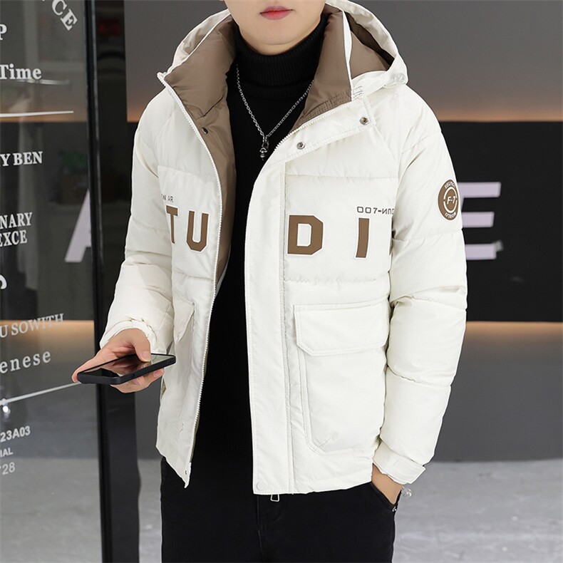 冬季新款加厚棉衣男休闲连帽棉衣潮流棉服外套-M837-P115图片