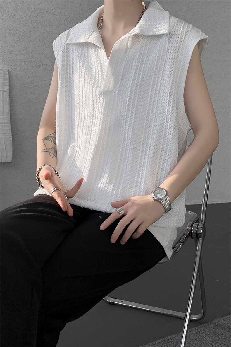 8XL-M夏竖条纹纯棉背心男韩版宽松坎肩休闲运动午休T恤肌理DX333,男装背心/马甲,电商D206-1
