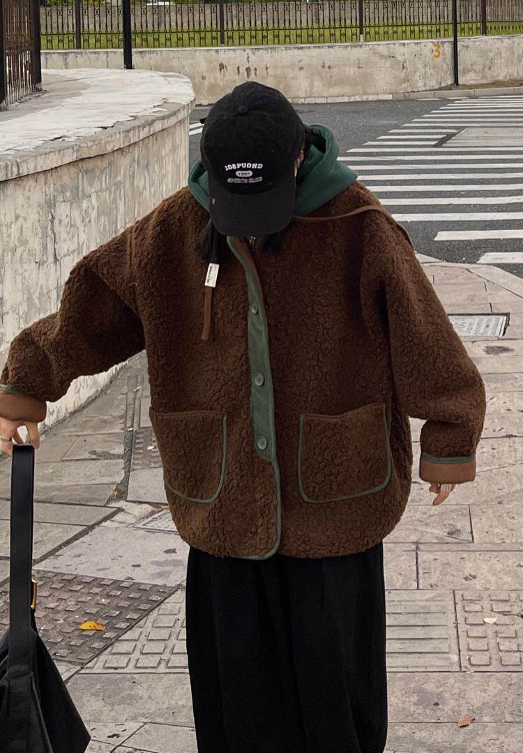 冬季新款皮毛一体拼接帽子外套，其它，JIAN.Z 简.站