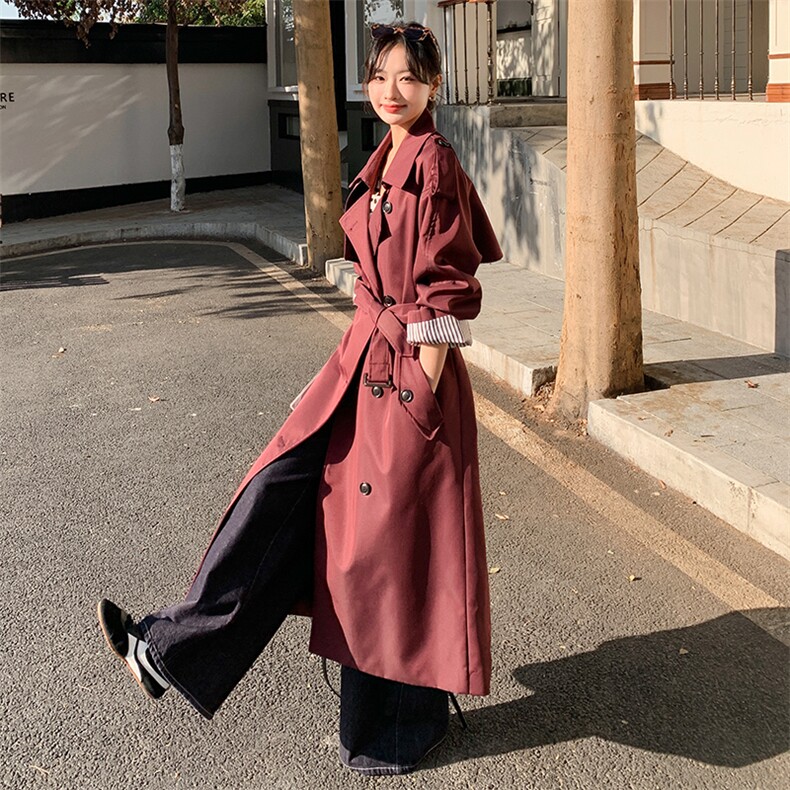 【2025春款现货】气质显瘦设计感时尚撞色风衣088-7701p145k198,女装风衣,2C088