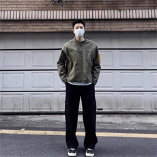 W404-P75男春季高街潮牌宽松百搭夹克潮，男装夹克，星座911-1