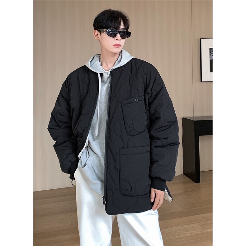 港风葫芦燕尾服大口袋设计加绒双侧开叉棉衣男MY770104P135控168，男装棉衣，星座227-7