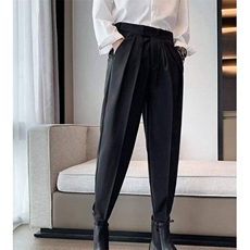 魔术贴束脚裤男女垂感休闲西裤搭配马丁靴的裤子春秋哈伦裤~2件装，男装西裤，星座601-1