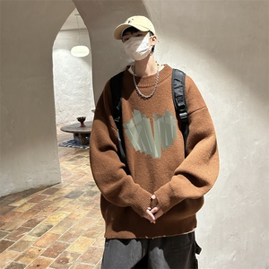 高质量！秋冬季半高领毛衣男士加绒加厚线衣男针织衫男MY57-P45图片