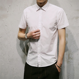 男纯色男士短袖衬衫修身款228-CS288-P25图片