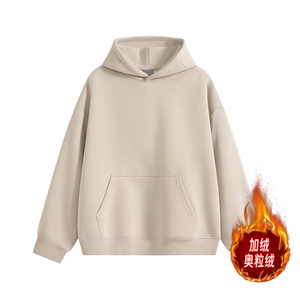 加绒奥粒绒重磅无帽绳500克结构板连帽卫衣硬挺外套 RH5311JR-P58图片