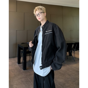 CL9029-P75 2026秋季新款牛仔外套男春秋拉链潮牌设计感小众夹克图片