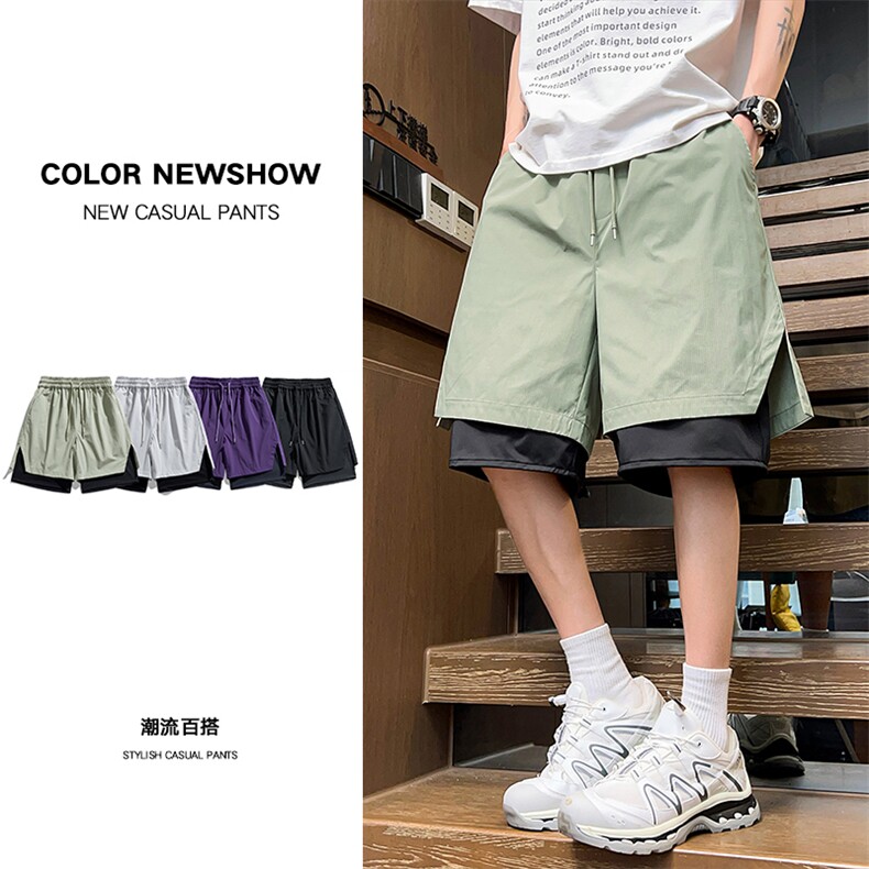 现货 夏季工装短裤男ins潮牌休闲百搭潮流痞帅五分裤D02517-P43图片