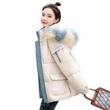 羽绒棉服韩版宽松女2025年新款冬装小个子时尚加厚刺绣棉衣短款，女装棉衣/棉服，关键词