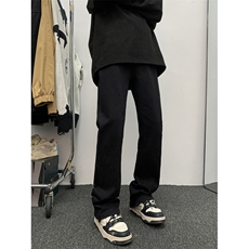 24年微喇牛仔裤男款春秋宽松直筒美式高街vibe潮牌痞帅裤子K70822，男装牛仔裤，星座601-2