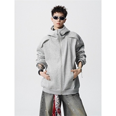 WY2507420克重磅华棉肩膀拉链连帽卫衣开衫特P60，男装卫衣，电商A028
