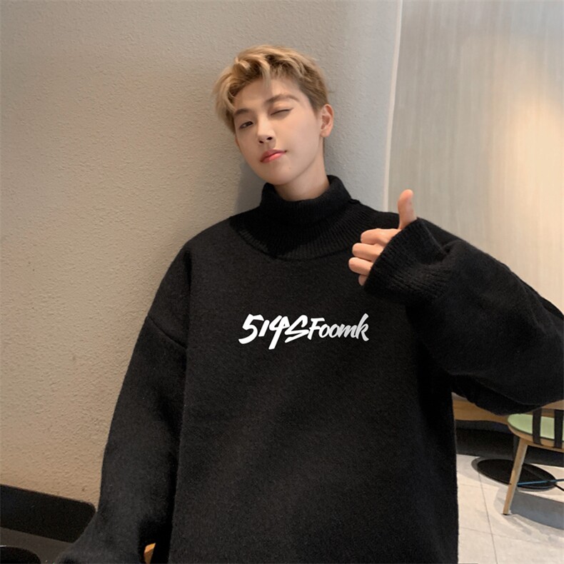 高质量！秋冬高领毛衣加绒加厚翻领针织衫男毛衣FL246-特p38,男装针织衫/毛衣,电商B367